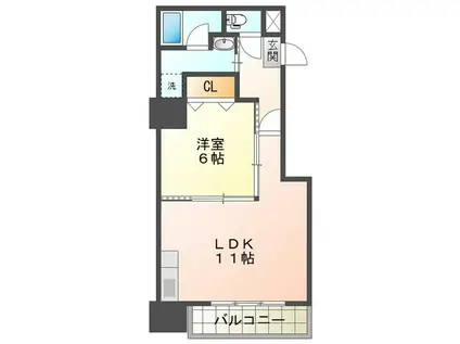 MSビレッジ(1LDK/8階)の間取り写真