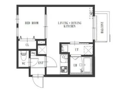 OCEAN ROCK 和白(1LDK/3階)の間取り写真