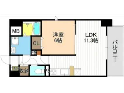 ベルデュールIII(1LDK/7階)の間取り写真