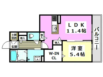 フォレストコート総持寺II(1LDK/2階)の間取り写真