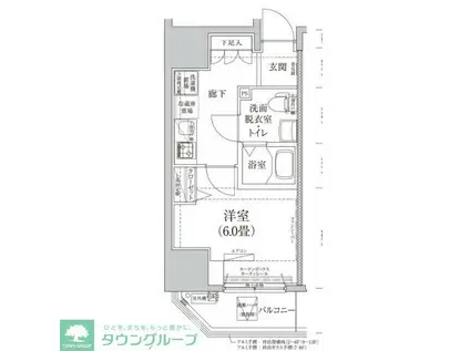 ルフレプレミアム川崎(1K/5階)の間取り写真