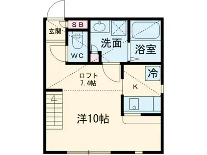 PRIMAホワイトレーベル(1SK/1階)の間取り写真