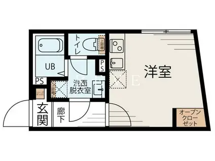 KIBA-LAB(ワンルーム/4階)の間取り写真