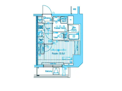BRIZZ関内MAXIV(1K/5階)の間取り写真