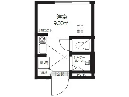 NANO上落合(ワンルーム/3階)の間取り写真