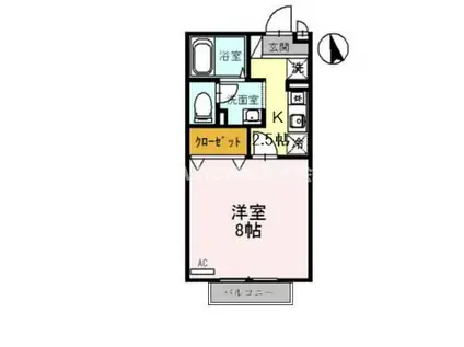 RIOAONOI号館(1K/2階)の間取り写真