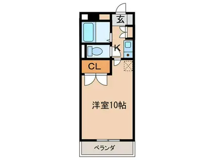 パレスアルファI(1K/3階)の間取り写真