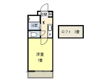 メゾンヴェール(1K/2階)の間取り写真