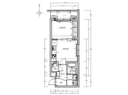 グランカーサ京都駅前(1DK/2階)の間取り写真