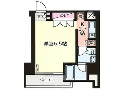 アッパルタメント ベラヴィスタ(1K/7階)の間取り写真