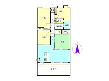 デイアステージ国府(4LDK/8階)の間取り写真