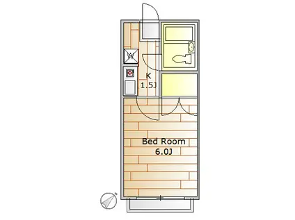 グランヴェール(1K/1階)の間取り写真