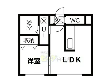 LA FORTE東札幌(1LDK/4階)の間取り写真