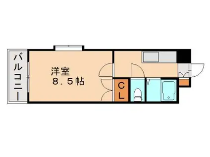 ロイヤル日赤通 80(1K/5階)の間取り写真