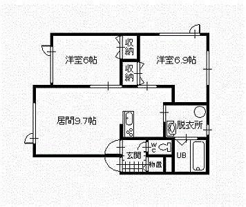 ウィステリア(2LDK/2階)の間取り写真