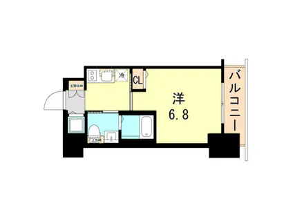 ファーストフィオーレ神戸元町(1K/9階)の間取り写真