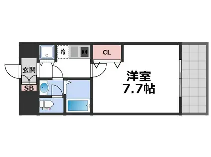 ジュネーゼプレシャス森ノ宮(1K/5階)の間取り写真