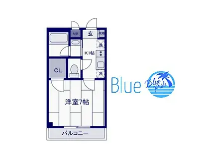 NOIRMA(1K/3階)の間取り写真