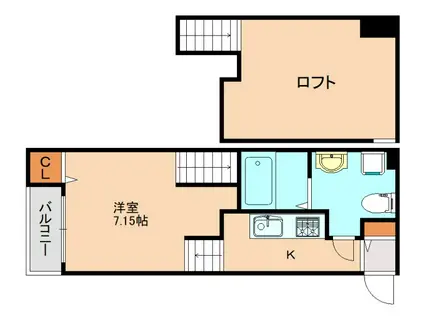 SOLEIL井尻(1K/1階)の間取り写真
