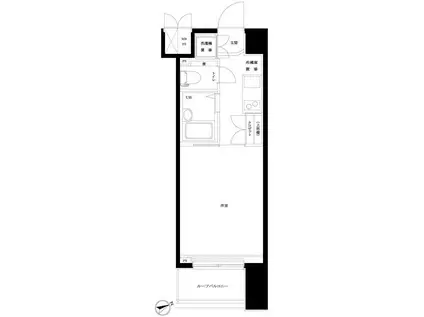 ルーブル早稲田(1K/7階)の間取り写真