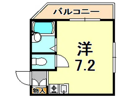 リトル六甲(ワンルーム/3階)の間取り写真