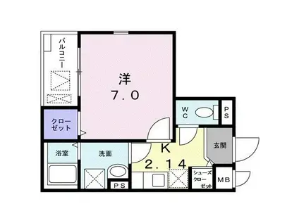 ノ・メール マサキ(1K/3階)の間取り写真