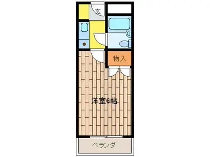 アンフィニィ西河原(1K/3階)の間取り写真