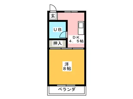 ラミア・カーサ(1DK/3階)の間取り写真