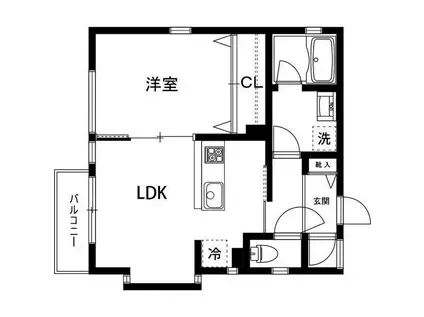エムズスタジオ2(1LDK/3階)の間取り写真