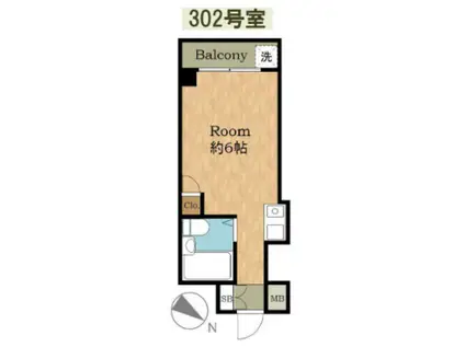 TOWA・SKY尾久(ワンルーム/3階)の間取り写真