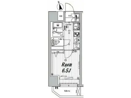 メイクスデザイン住吉IV(1K/5階)の間取り写真