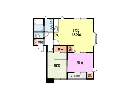 ジョイフルながた(2LDK/2階)の間取り写真