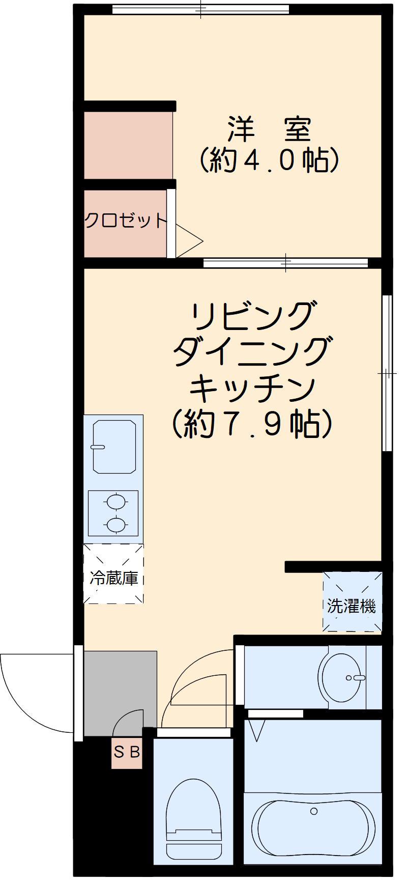 レピュア本郷レジデンス(2DK/1階)の間取り写真