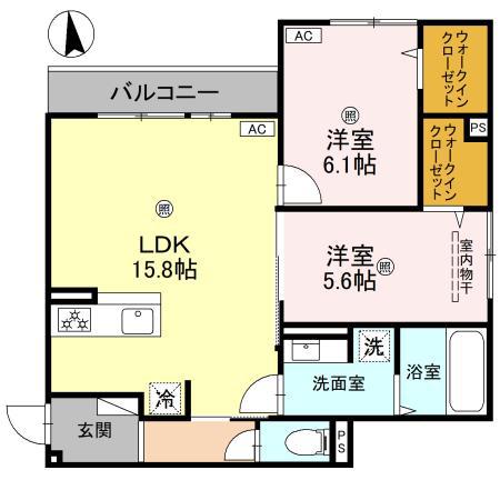 プチ ドルチェ(2LDK/3階)の間取り写真