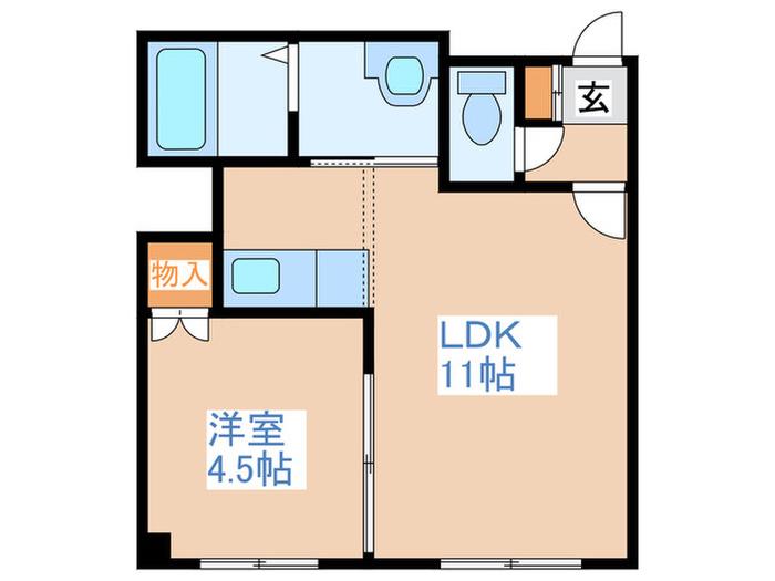 パストラル13(1LDK/2階)の間取り写真