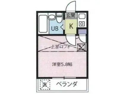 ライフピアフォートレス(1K/1階)の間取り写真