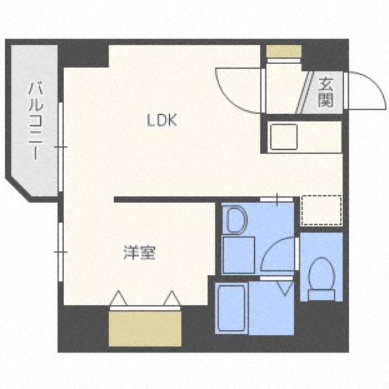 レジデンスタワー札幌(1LDK/15階)の間取り写真