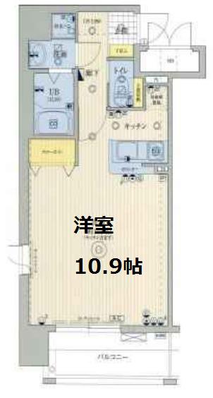 ダイドーメゾン大阪堂島(1K/11階)の間取り写真