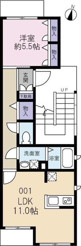 キャッシュキャッシュ(1LDK/1階)の間取り写真