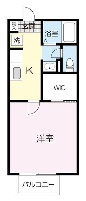 仙台市地下鉄南北線 北仙台駅 徒歩5分 2階建 築23年(1K/1階)の間取り写真