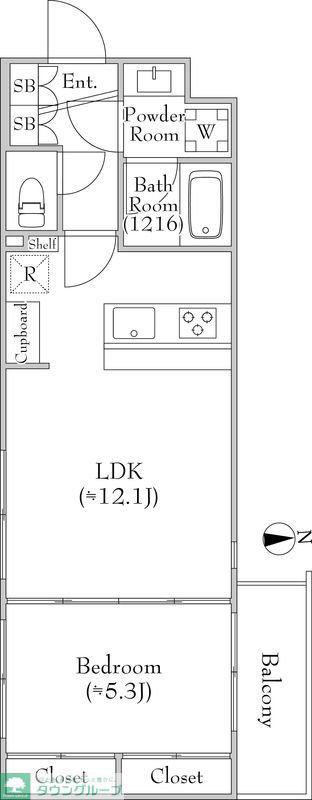 MEJIRORESIDENCE(1LDK/4階)の間取り写真