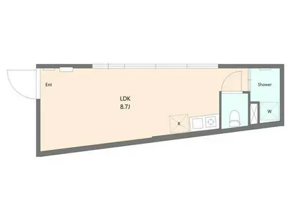 エストラルゴ西小山II(1K/2階)の間取り写真