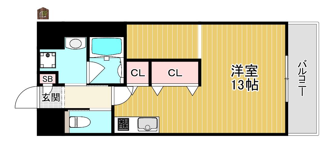 DIASII(ワンルーム/7階)の間取り写真