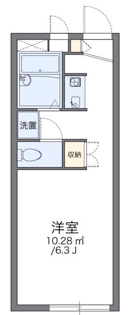レオパレスきらら(1K/2階)の間取り写真