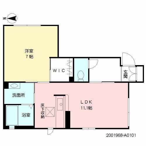 サンシャインヒル (1LDK/1階)の間取り写真