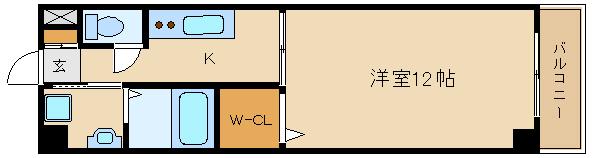 プラマー3番館(1K/3階)の間取り写真