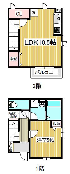 ウィングコートウエスト(1LDK/1階)の間取り写真
