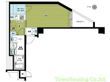 トーシンフェニックス目黒碑文谷(1K/7階)の間取り写真