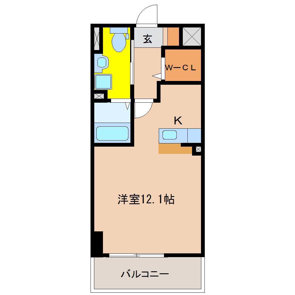 KO OLINA 青葉(ワンルーム/8階)の間取り写真