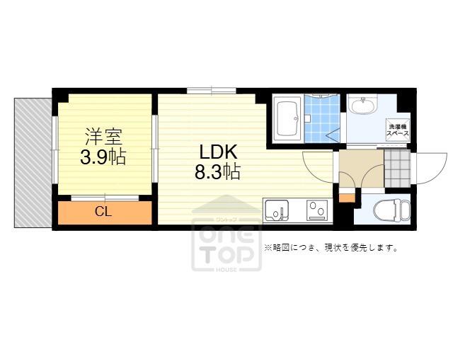 ARCA豊中曽根(1LDK/1階)の間取り写真